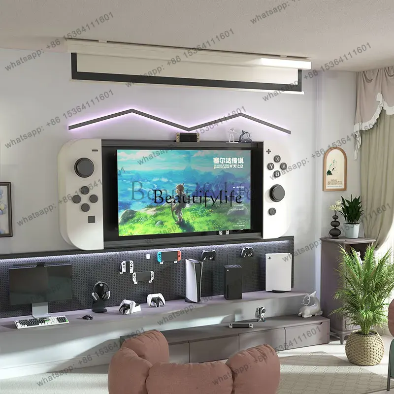 Gaming Console Cabinet - Ściana TV na zamówienie do pokoju