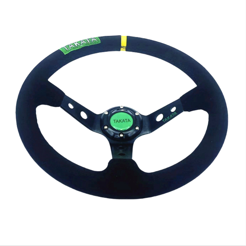 Steering Wheel Gaming - 350mm 14-calowa kierownica samochodowa TAKATA Zamszowa