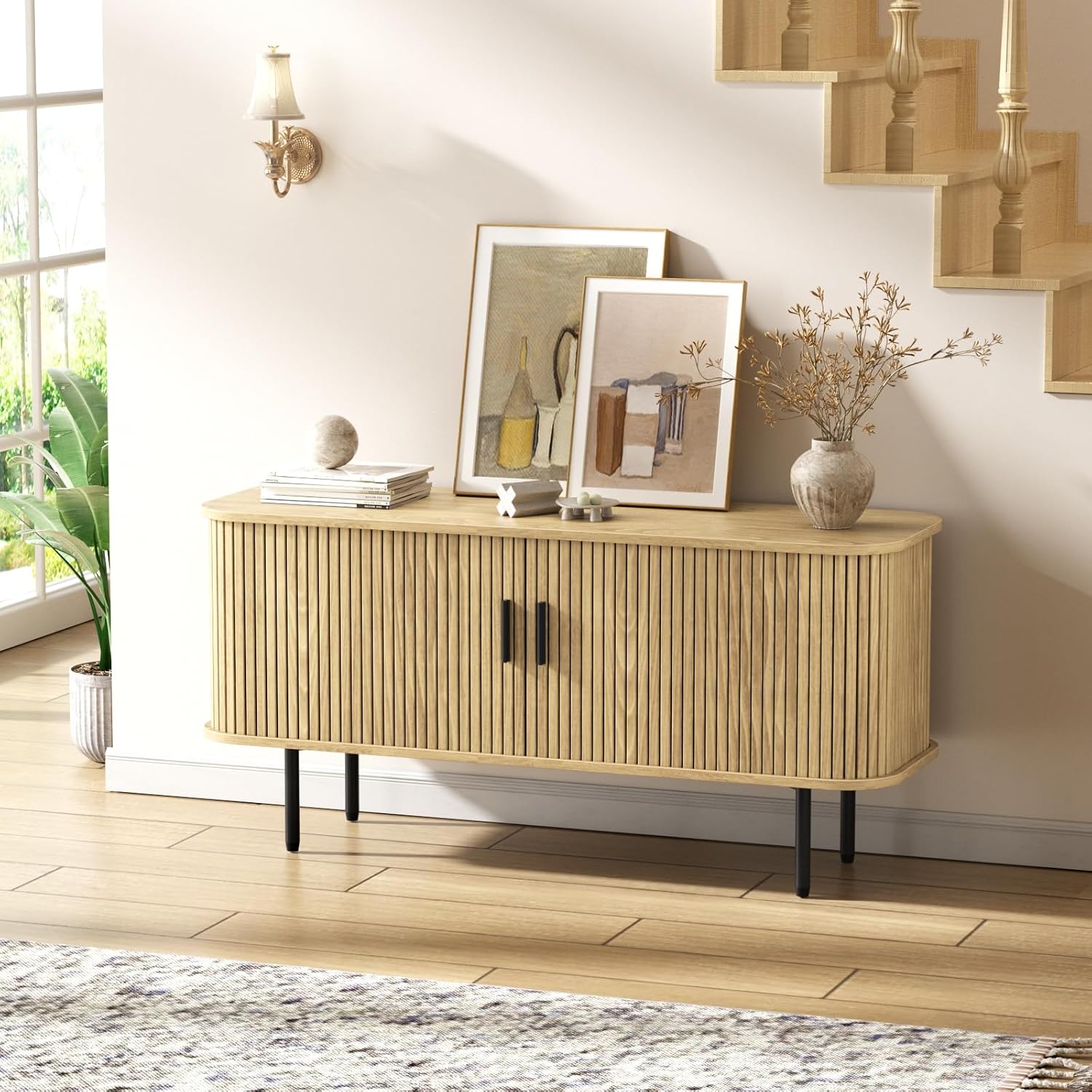 Naturalny, karbowany stolik po – Gaming Console Cabinet recenzja i cena