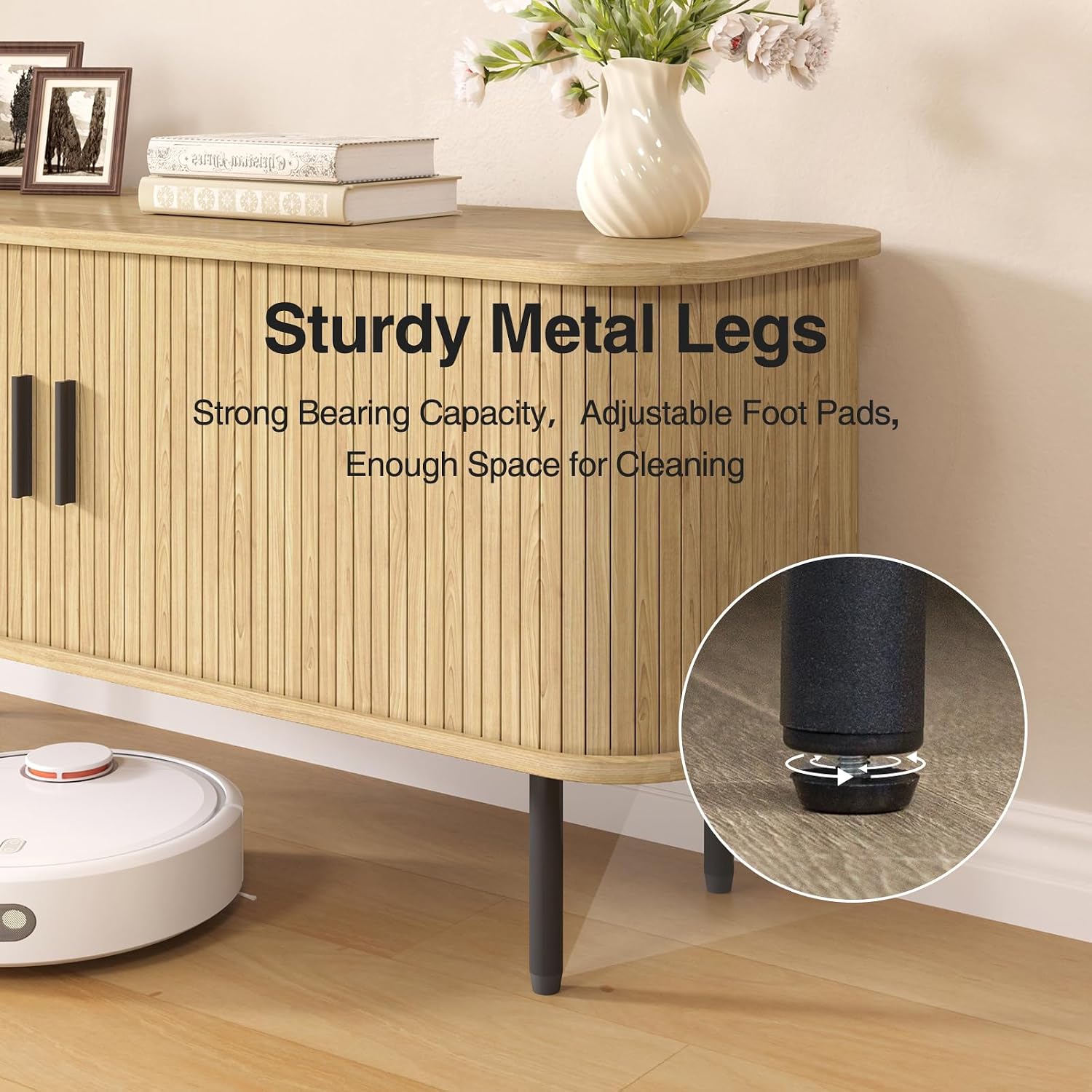 Naturalny, karbowany stolik po – Gaming Console Cabinet recenzja i cena