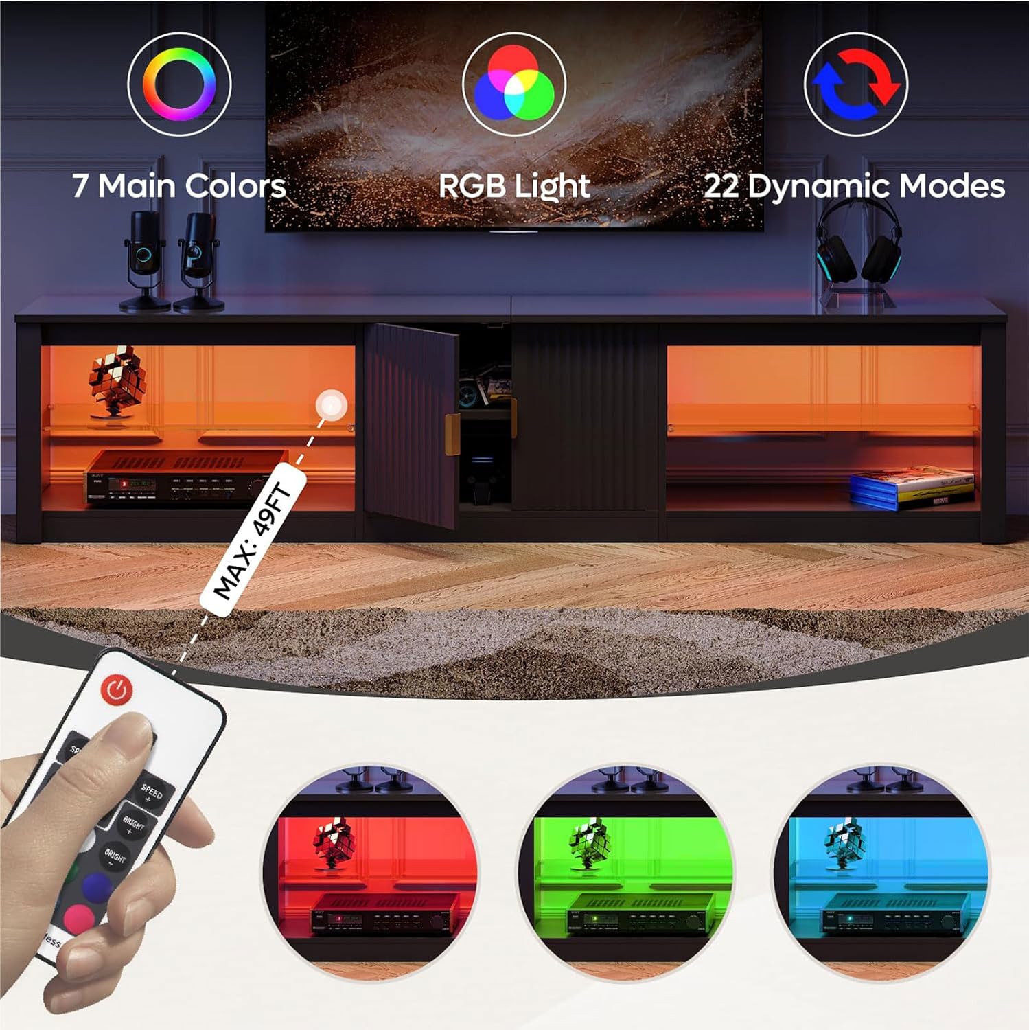 Stojak na telewizor 80 cali do – Gaming Console Cabinet recenzja i cena